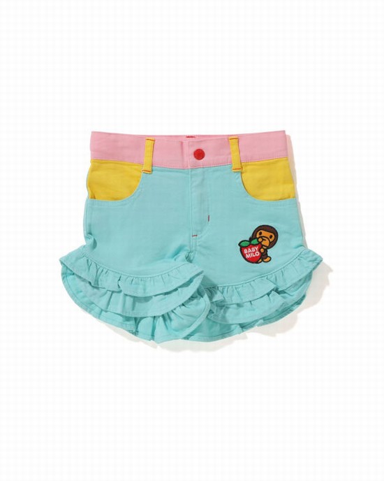 Pantaloni Scurti Bape Strawberry Milo Frill Copii Albastri Galbeni Roz | MEHKUT594