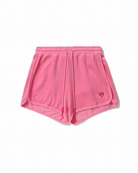 Pantaloni Scurti Bape Towelling track Dama Roz | KGOIEC657