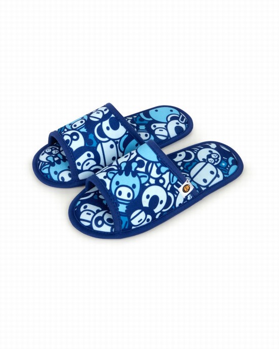 Papuci Flip Flop Bape Milo slippers Dama Albastri | UPXYVT360