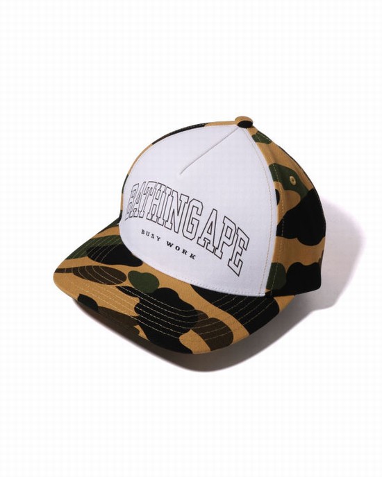 Sapca Bape 1st Camo Barbati Galbeni | RKVJWT748