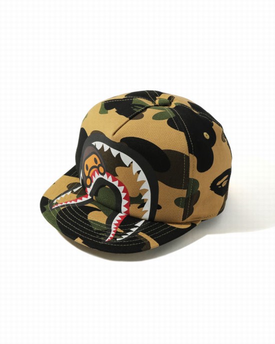 Sapca Bape 1st Camo Milo Shark Copii Galbeni | TOEPNW960