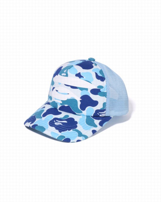 Sapca Bape ABC Camo Ape Face Mesh Barbati Albastri Deschis | ALQSHW564