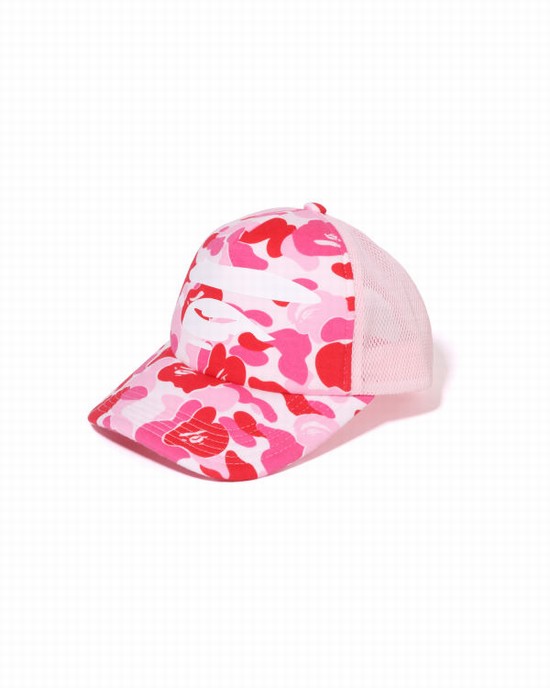 Sapca Bape ABC Camo Ape Face Mesh Barbati Roz | DBLGNT387