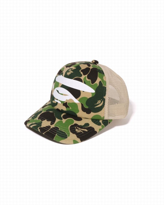 Sapca Bape ABC Camo Ape Face Mesh Barbati Verzi | GIJOUF218