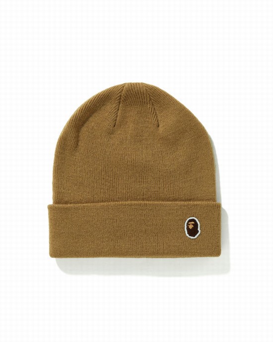 Sapca Bape Ape Head One Point Barbati Bej | XKRPYD312