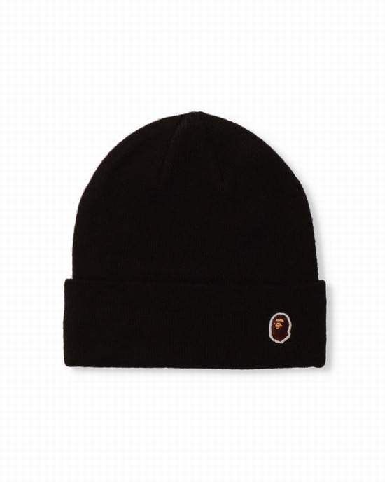 Sapca Bape Ape Head One Point Barbati Negrii | RICNPH519