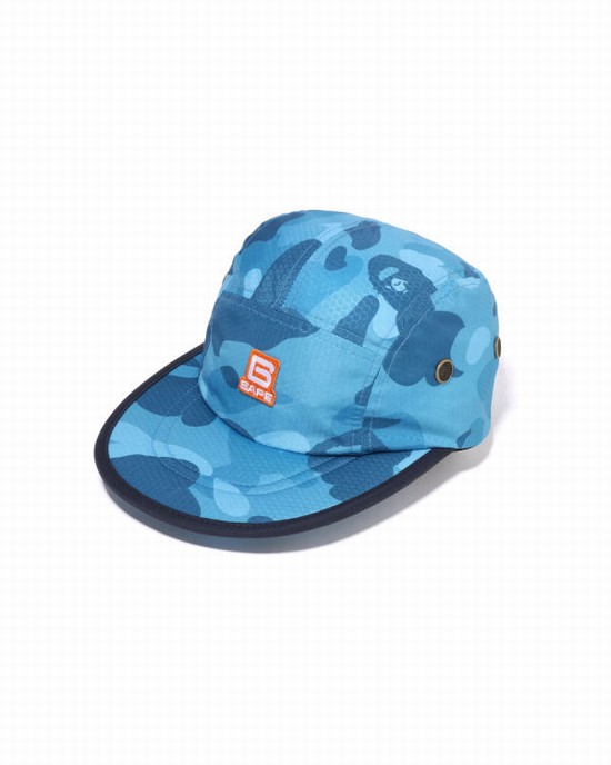 Sapca Bape Honeycomb Camo Jet Barbati Albastri Deschis | LGASBJ235