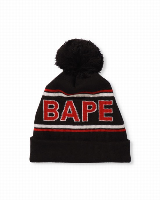 Sapca Bape Knit Barbati Negrii | FDNUEY407