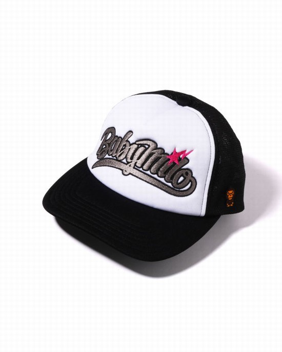 Sapca Bape Milo Embroidery Mesh Dama Negrii | LDAUZC357