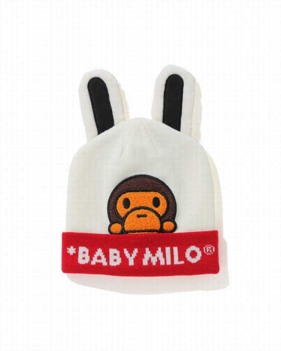 Sapca Bape Milo Friends Boa Copii Albi | BIQAEP907