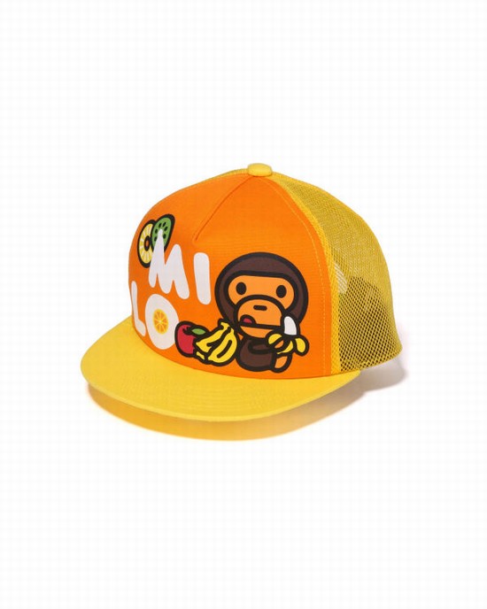 Sapca Bape Milo Fruits Mesh Copii Portocalii | NXWHMV968