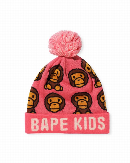Sapca Bape Milo Pattern Copii Roz | YXWKZM596
