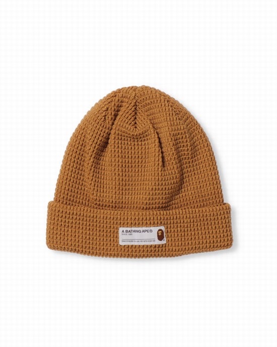Sapca Bape Waffle Barbati Bej | QXPUCD793