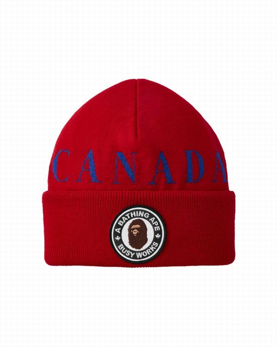 Sapca Bape X Canada Goose X Concepts Barbati Rosii Deschis | BLSPYQ938