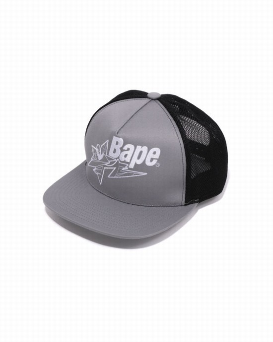 Sapca Bape X LDG Mesh Barbati Gri | WROJFU251