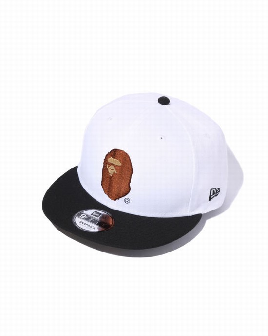 Sapca Bape X New Era Ape Head 9 Fifty Barbati Albi | SBLAZJ271