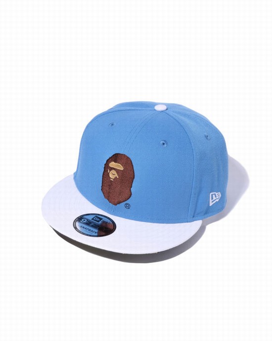Sapca Bape X New Era Ape Head 9 Fifty Barbati Albastri | YQAFWM965