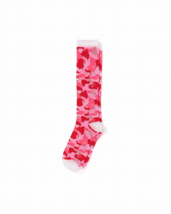 Sosete Bape ABC Camo Clear Dama Roz | CZHFKX098