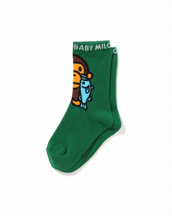 Sosete Bape Milo Black Bass Copii Turcoaz | MDEPZI189