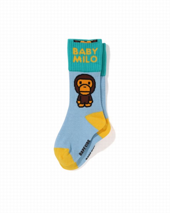 Sosete Bape Milo Cuffs Copii Albastri Deschis | LFQPDT408