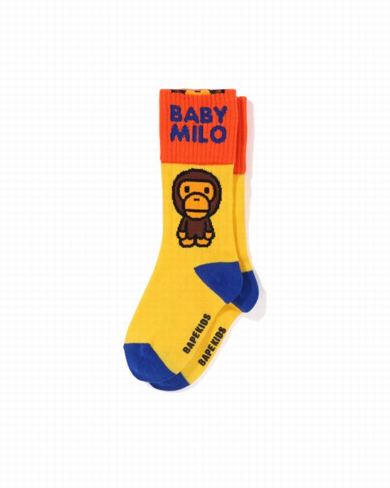 Sosete Bape Milo Cuffs Copii Galbeni | NFROVC175