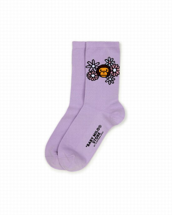 Sosete Bape Milo Dama Violet | XITCBU249