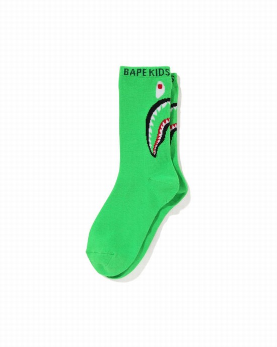 Sosete Bape Shark Copii Verzi Deschis | MTHKUY450