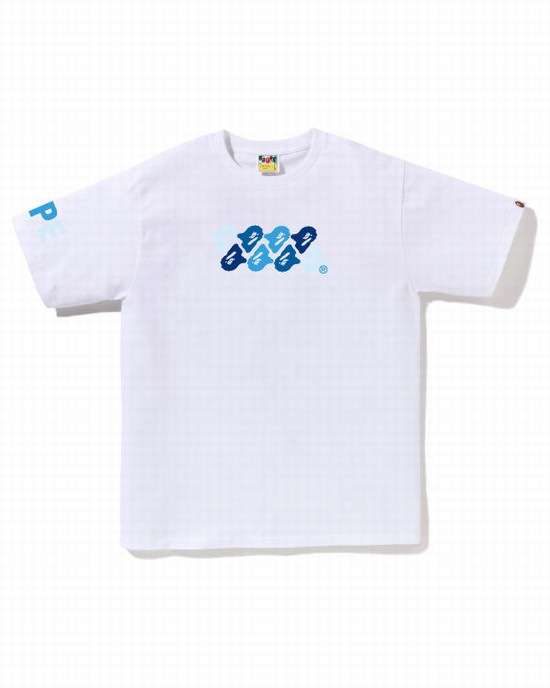 Tricouri Bape ABC Camo Barbati Albi | EGRFTN328