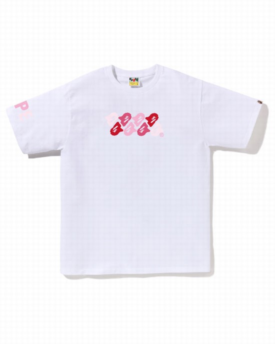 Tricouri Bape ABC Camo Barbati Albi | FZCSPQ068