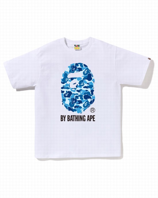 Tricouri Bape ABC Camo By Bathing Ape Barbati Albi | KYUADS987
