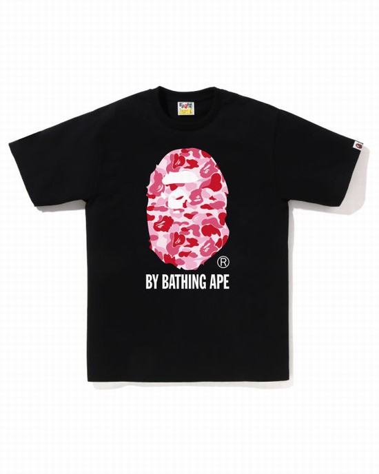 Tricouri Bape ABC Camo By Bathing Ape Barbati Negrii | PVWRTK690