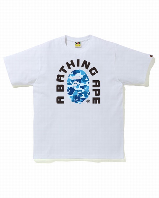 Tricouri Bape ABC Camo College 2020 Barbati Albastri | GRPNIH354