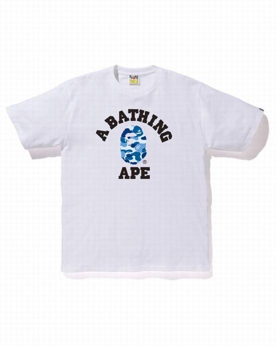 Tricouri Bape ABC Camo College Barbati Albi | RIDJNP627