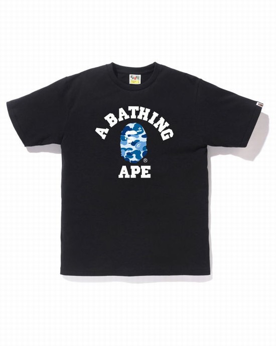 Tricouri Bape ABC Camo College Barbati Negrii | JPGDKX601