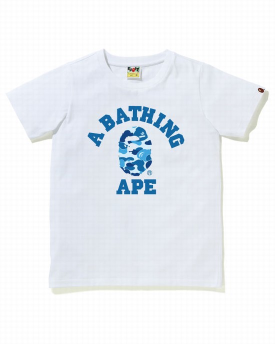 Tricouri Bape ABC Camo College Dama Albi | OSHJRI980