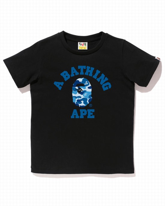Tricouri Bape ABC Camo College Dama Negrii | VZCYBE943