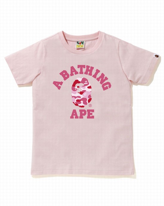 Tricouri Bape ABC Camo College Dama Roz | WLJAYS192