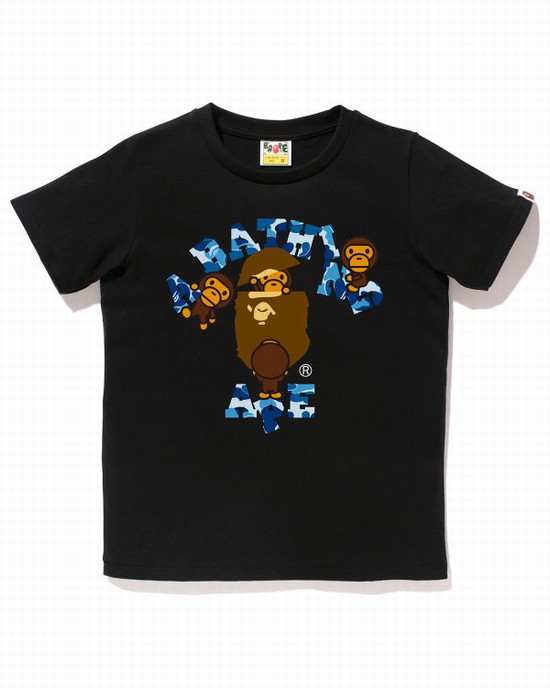 Tricouri Bape ABC Camo College Milo Dama Negrii | DYKUSV518