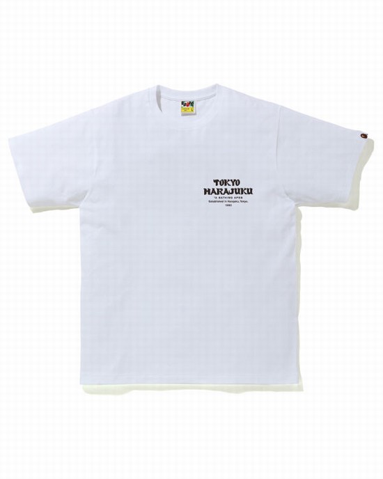 Tricouri Bape ABC Camo Daruma Barbati Albastri | PVYCQH905