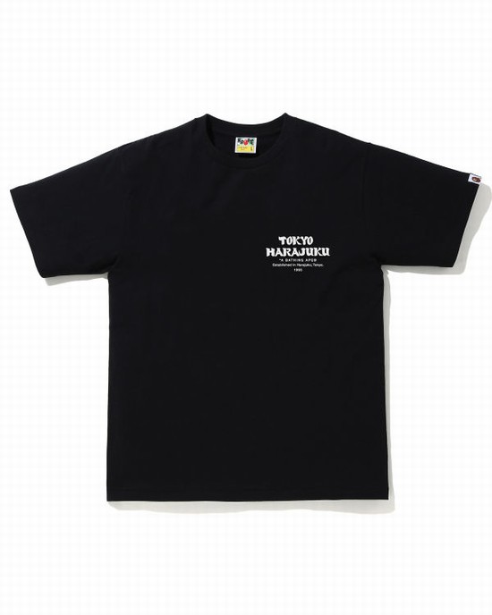 Tricouri Bape ABC Camo Daruma Barbati Negrii | DKZBGY532
