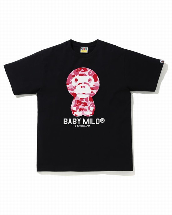 Tricouri Bape ABC Camo Milo Barbati Roz | FMIRPD705