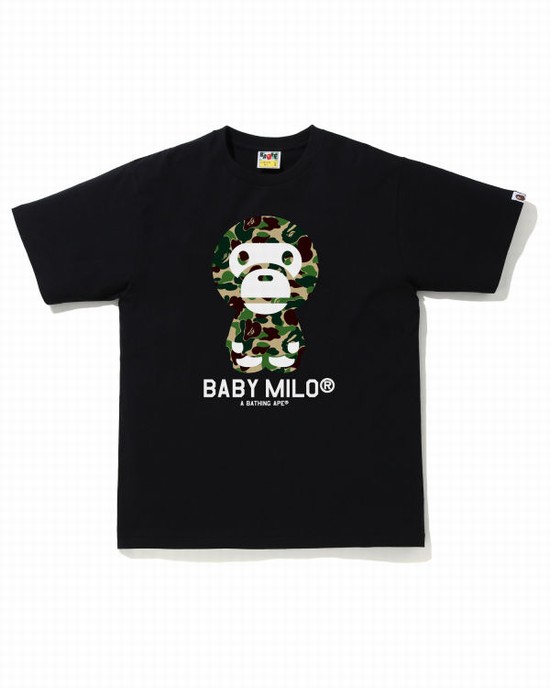 Tricouri Bape ABC Camo Milo Barbati Verzi | UGROAB045