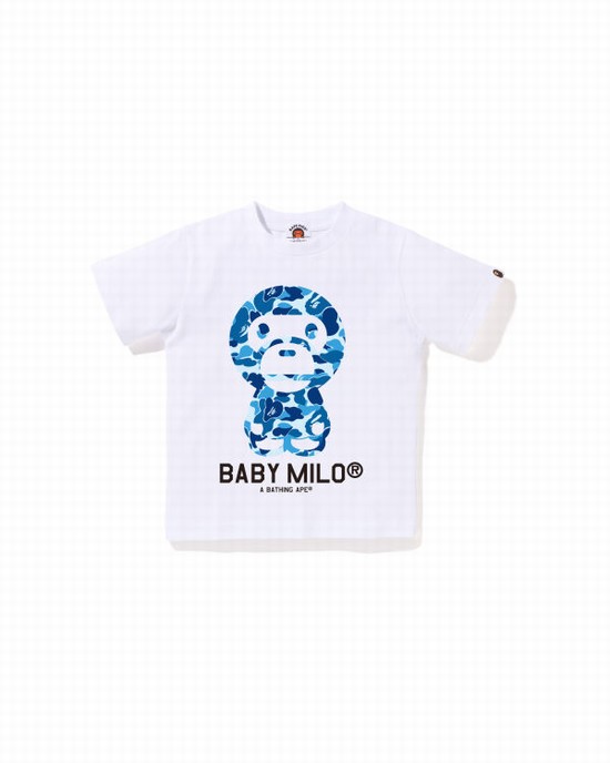 Tricouri Bape ABC Camo Milo Copii Albi | XYOEUL832