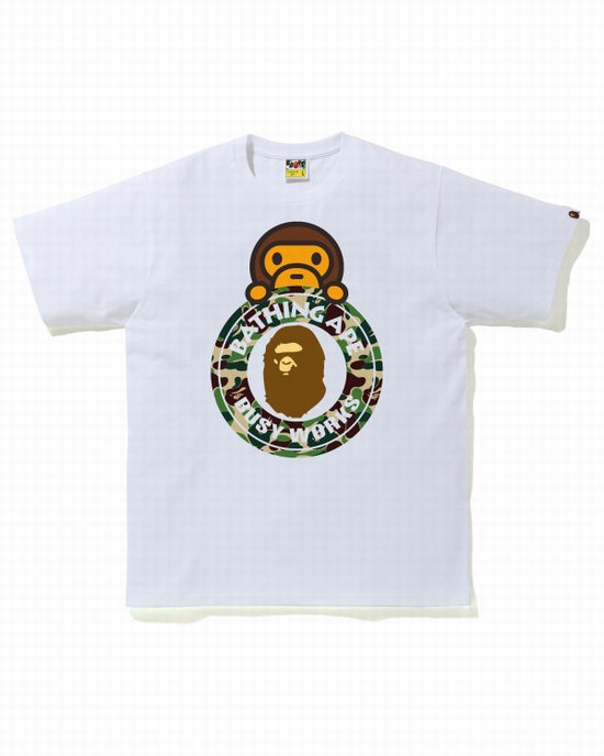 Tricouri Bape ABC Camo Milo On Busy Lucru Barbati Verzi | KTGEWU274