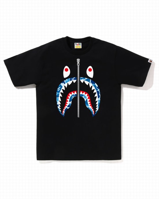 Tricouri Bape ABC Camo Shark Barbati Negrii | ALRVWT079