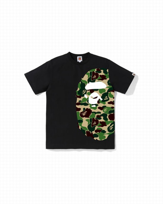 Tricouri Bape ABC Camo Side Big Ape Head Jr Copii Negrii | MAGPFE541