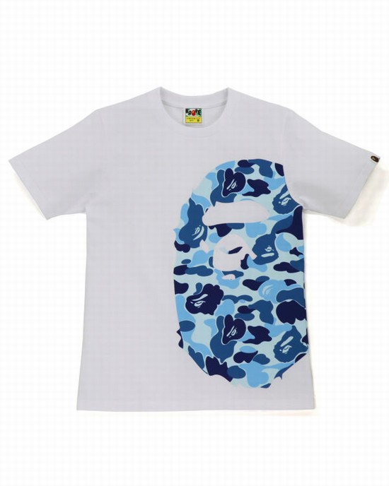 Tricouri Bape ABC Camo Side Big Ape Head Dama Albi | MFUCBS364