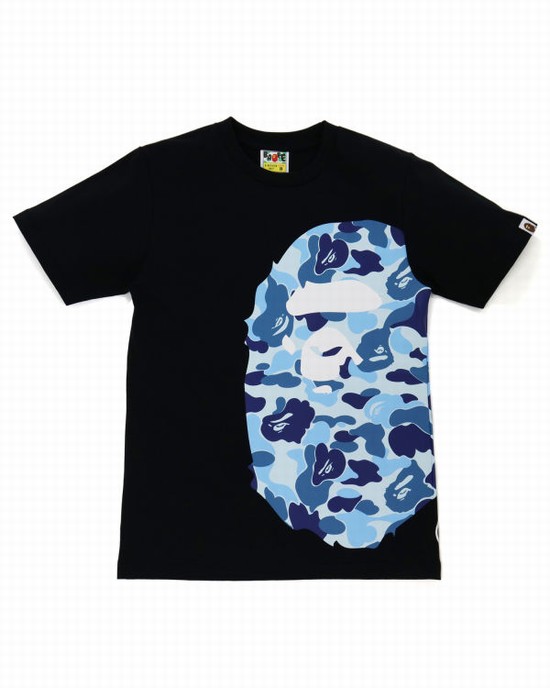 Tricouri Bape ABC Camo Side Big Ape Head Dama Negrii | QCUSRX426