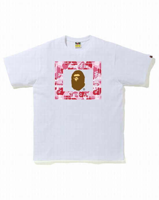 Tricouri Bape ABC Camo Super Busy Works Barbati Roz | CJPXEV610