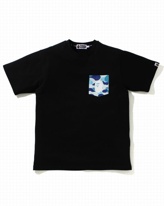 Tricouri Bape ABC Camo pocket Barbati Albastri Deschis | VIGEBR831